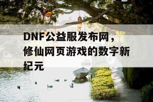 DNF公益服发布网，修仙网页游戏的数字新纪元